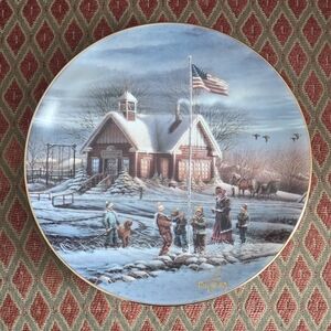 Terry Redlin Decorative Plate "America! America!' America the Beautiful  Flag